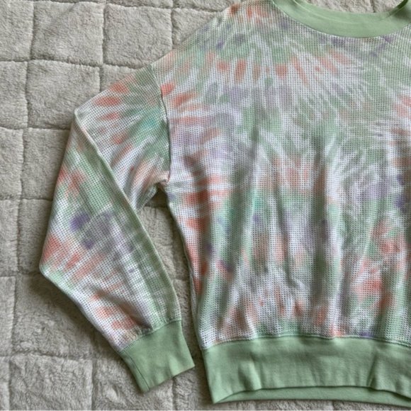 Victoria's Secret PINK | Tie Dye Mesh Long Sleeve Shirt | Size Extra Small - Picture 6 of 13
